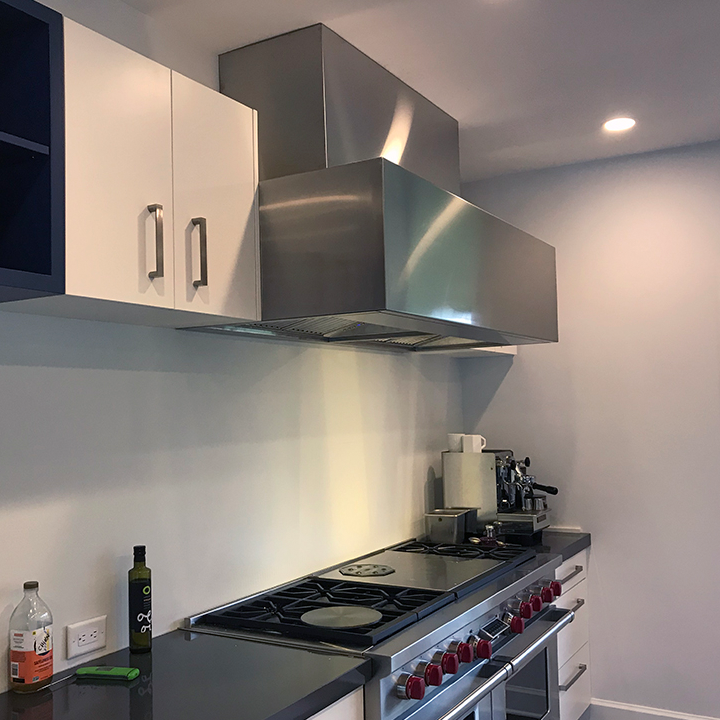 modern hood and cabinet