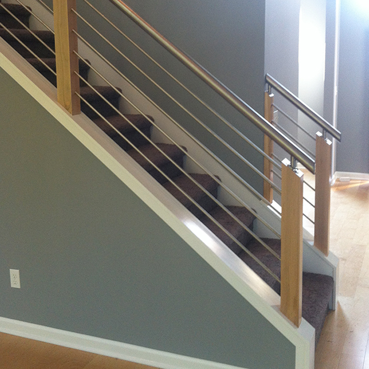 Wood, stainless and cable