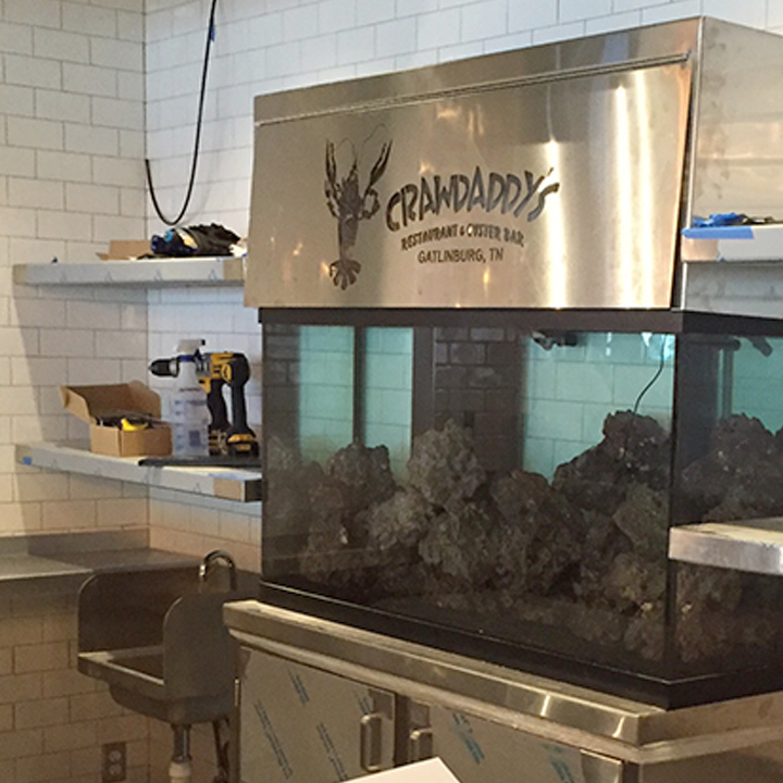 lobster tank Stainless installation